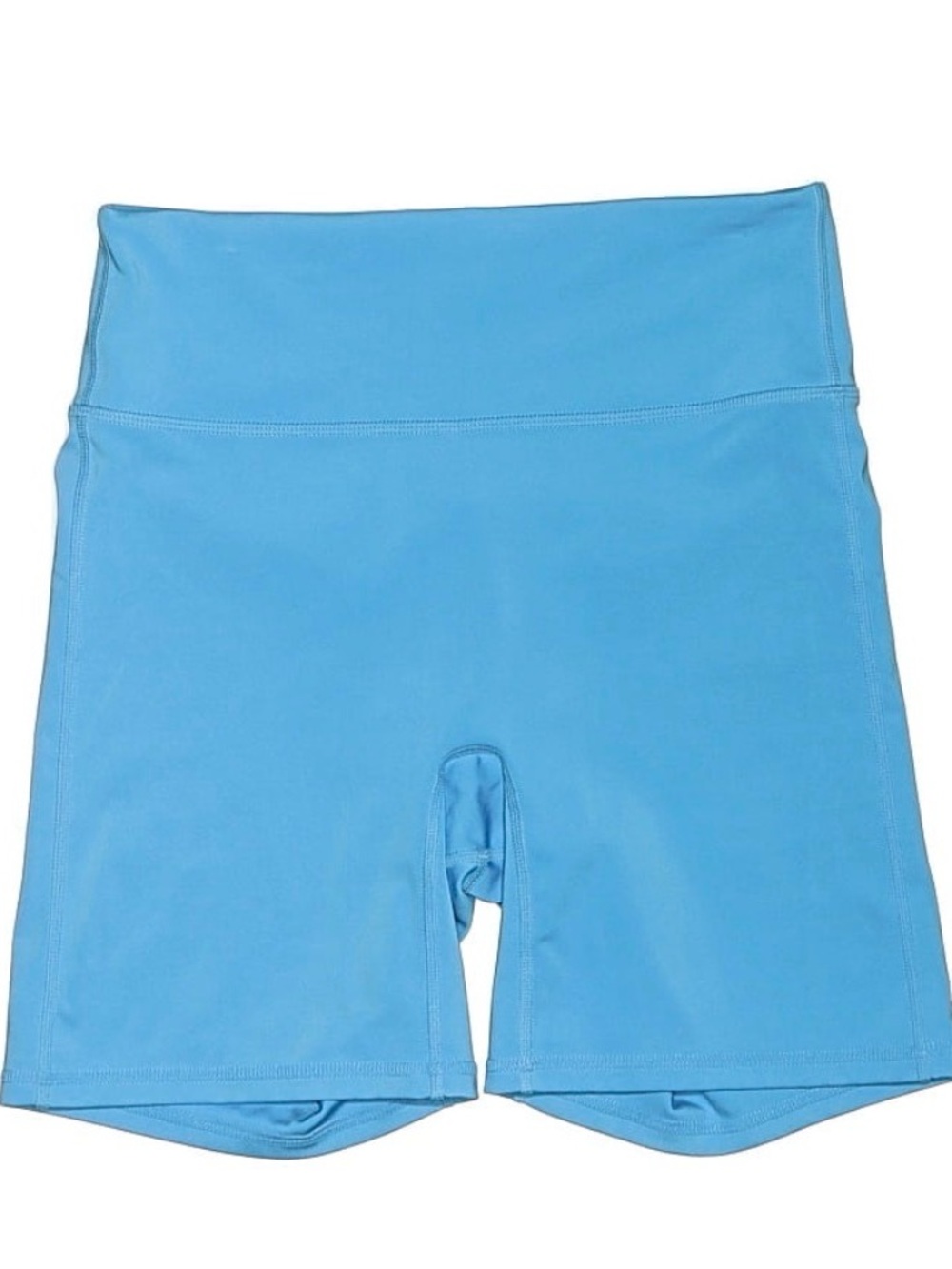 Fabletics Light Blue High-Waist Bike Shorts